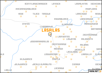 map of Las Pilas