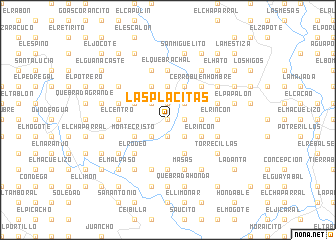 map of Las Placitas