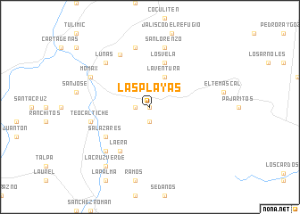 map of Las Playas