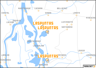 map of Las Puntas