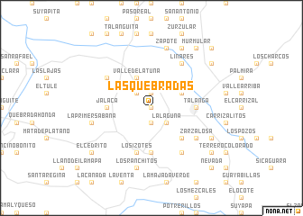map of Las Quebradas