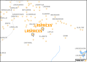 map of Las Raices