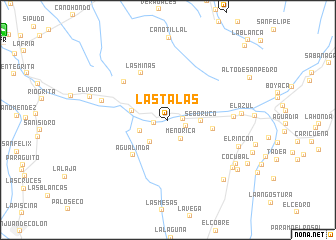 map of Las Talas