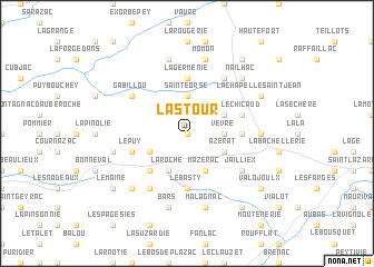 map of Lastour