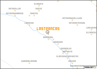 map of Las Trancas