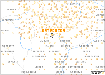 map of Las Trancas