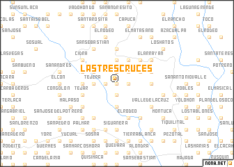 map of Las Tres Cruces