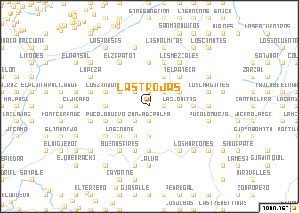 map of Las Trojas