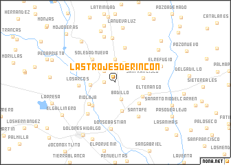 map of Las Trojes de Rincón