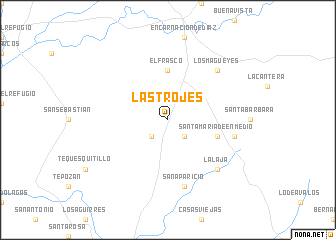 map of Las Trojes