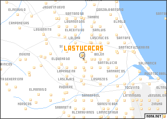 map of Las Tucacas