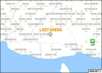 map of Las Tumbas