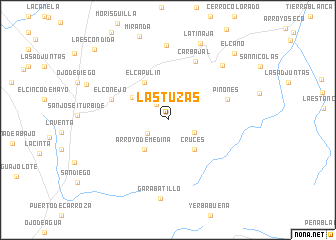 map of Las Tuzas