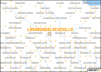 map of La Subida de la Cuchilla