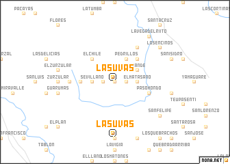 map of Las Uvas