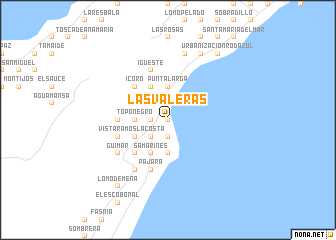 map of Las Valeras