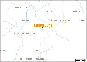 map of Las Vallas