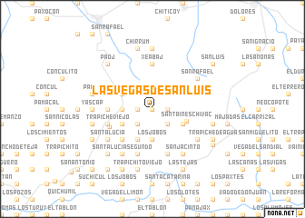 map of Las Vegas de San Luis