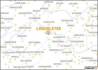 map of Las Violetas