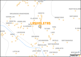 map of Las Violetas