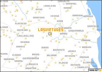 map of Las Virtudes