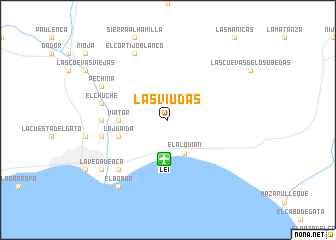 map of Las Viudas