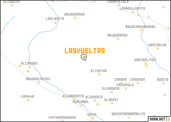 map of Las Vueltas