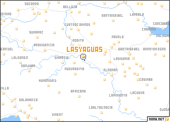 map of Las Yaguas