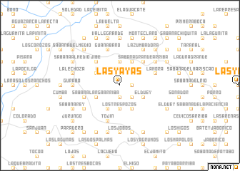 map of Las Yayas