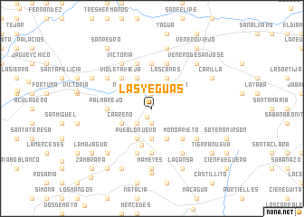 map of Las Yeguas