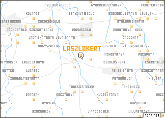 map of Lászlókert