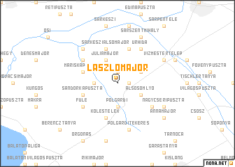 map of Lászlómajor