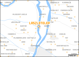 map of Lászlótelep