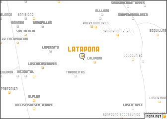 map of La Tapona