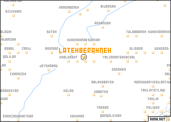 map of Lāteh Berahneh