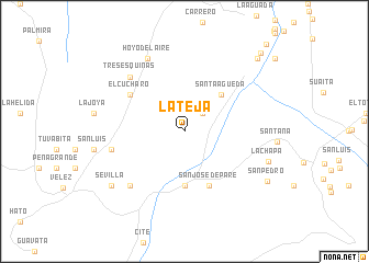 map of La Teja