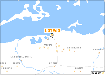 map of La Teja