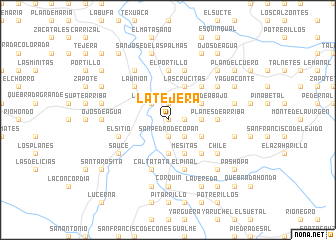 map of La Tejera