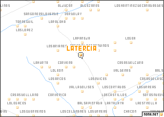 map of La Tercia