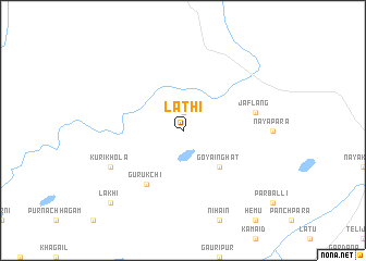 map of Lathi