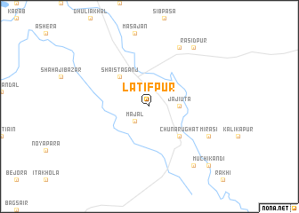 map of Latifpur