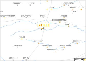 map of Latillé