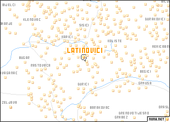 map of Latinovići