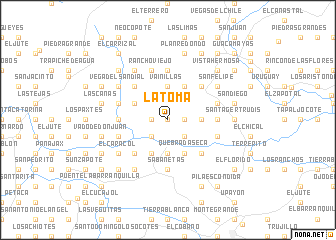 map of La Toma