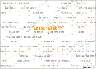 map of La Tour-de-Sçay