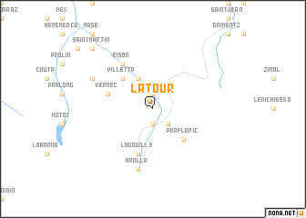map of La Tour