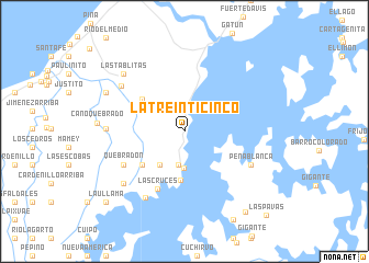 map of La Treinticinco