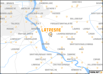 map of Latresne