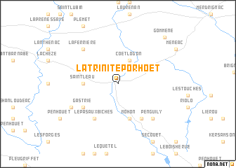 map of La Trinité-Porhoët