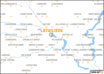 map of La Tuilière